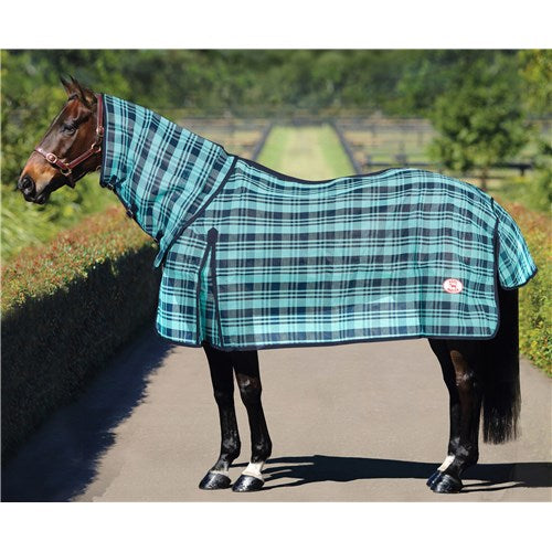 Kool Master PVC Shade Mesh Horse Rug Combo - Turquoise & Navy