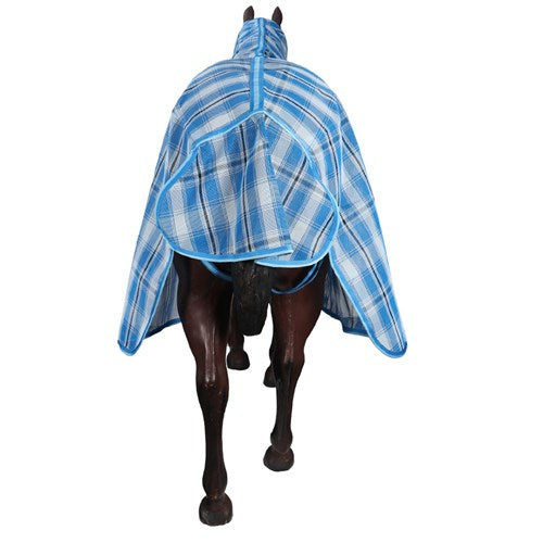 Kool Master PVC Shade Mesh Horse Rug Combo Long Drop - Blue