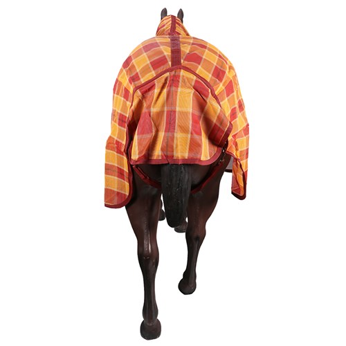 Kool Master PVC Shade Mesh Horse Rug Combo - Red & Amber