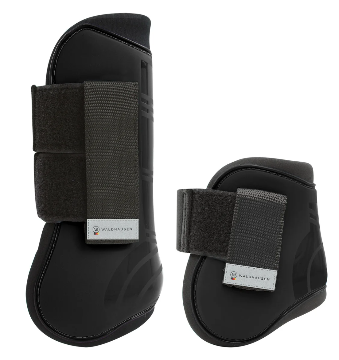 Open Front Tendon & Fetlock Boot Black Set 4 - Full