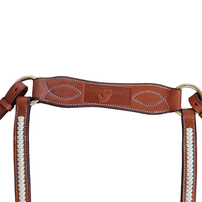 Rawhide Plait Breastplate - Chestnut
