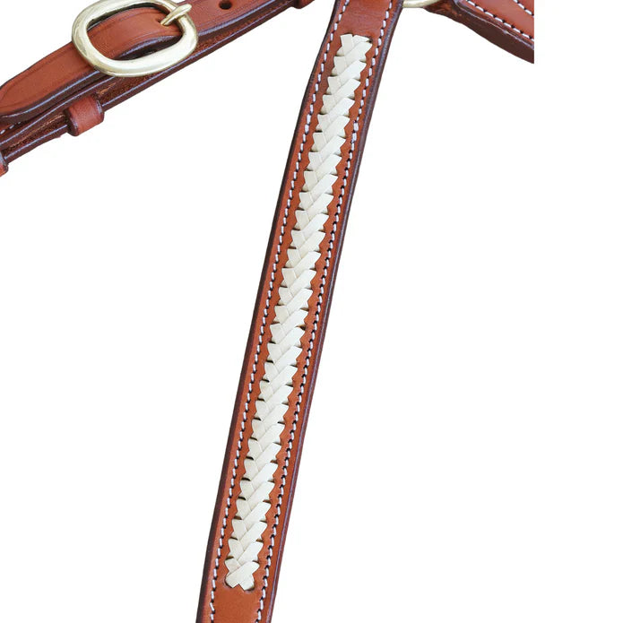 Rawhide Plait Breastplate - Chestnut