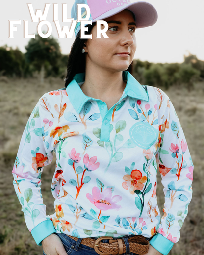 Outback Oakley Adults Fishing Shirt - Wild Flower