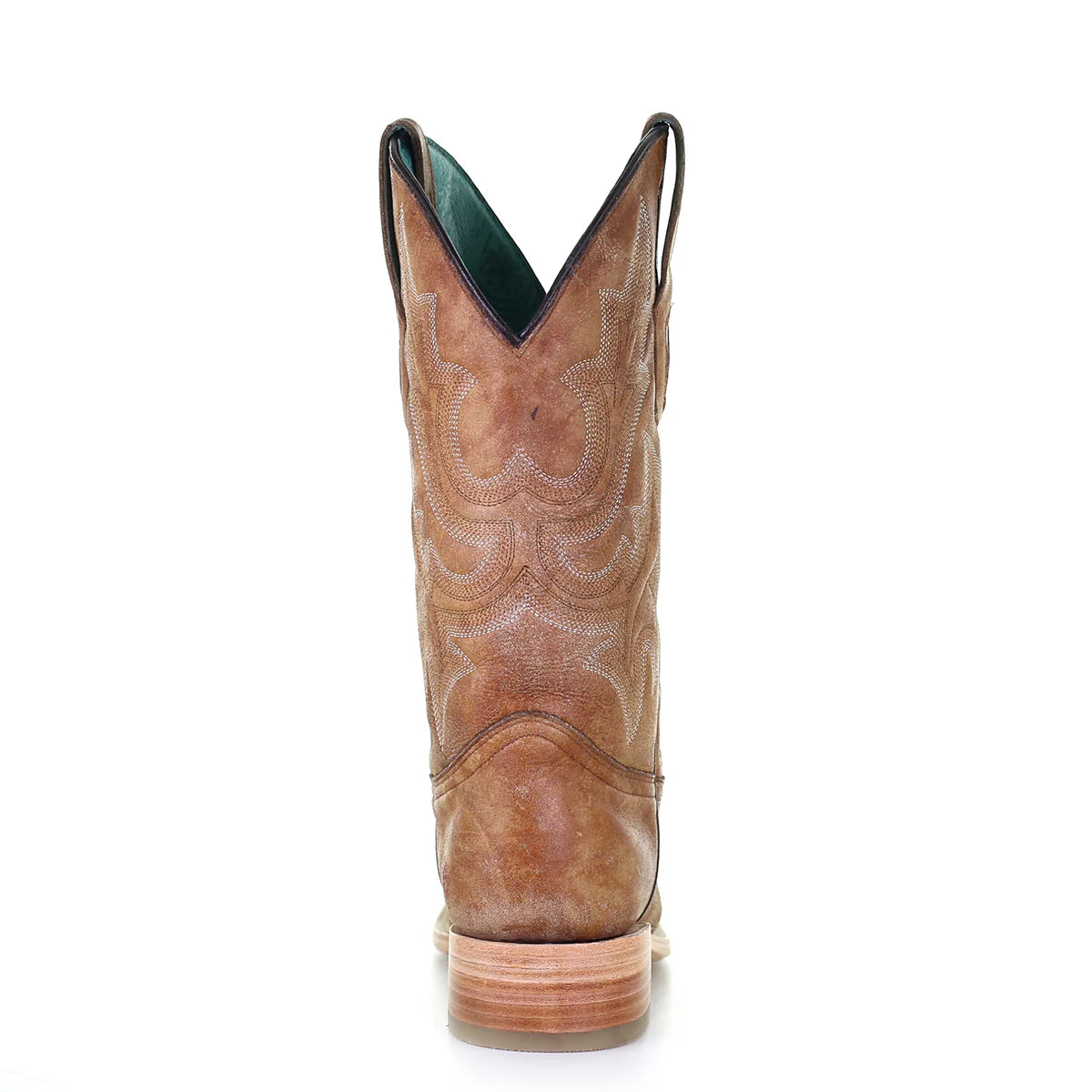 Corral Ladies Boots - Embroidery Wide Sq Toe - Sand