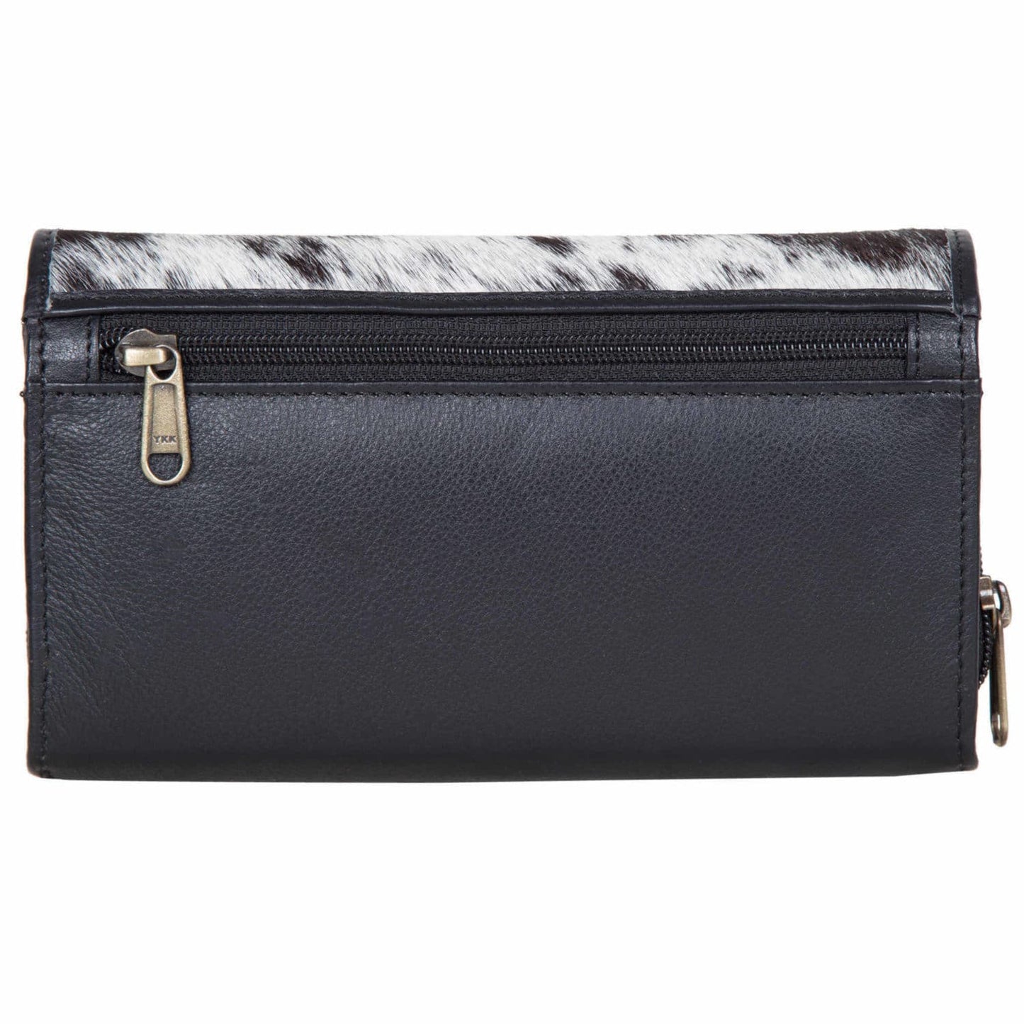 New York Ladies Cowhide Wallet in Tan & White