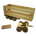 Handmade Wooden Toy Truck with 1 Cattle Trailer