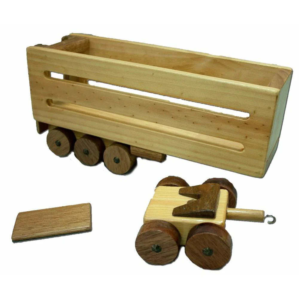 Handmade Wooden Toy Cattle Truck