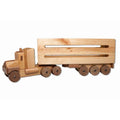 Handmade Wooden Toy Truck with 1 Cattle Trailer