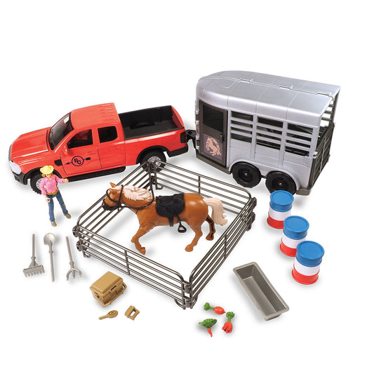 24 Piece Truck & Horse Trailer Playset