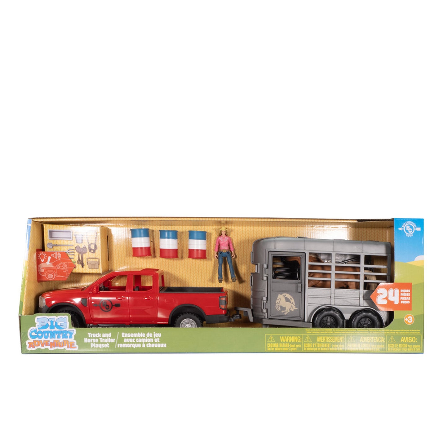 24 Piece Truck & Horse Trailer Playset
