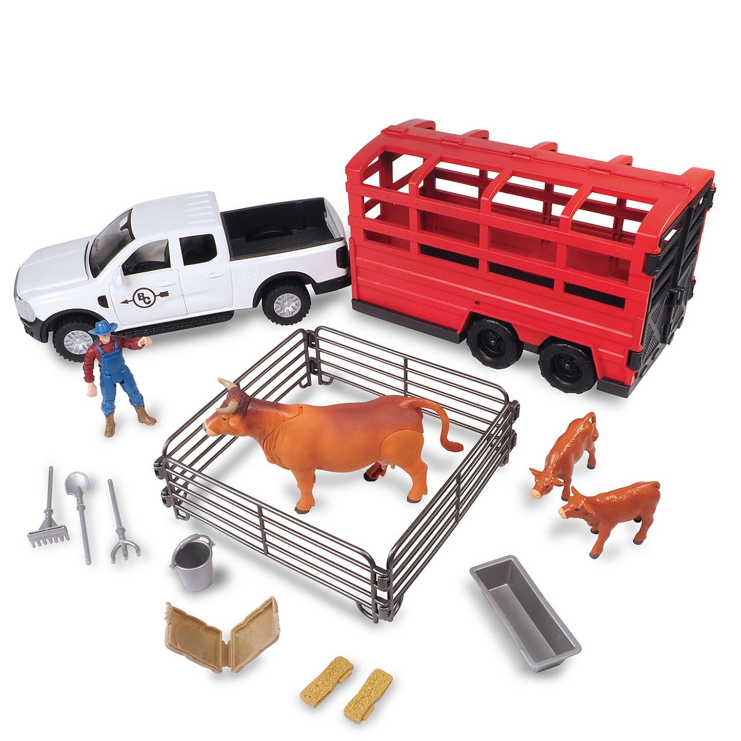 18 Piece Truck & Trailer Playset
