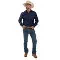 Just Country Cameron 1/2 Button Workshirt - Navy