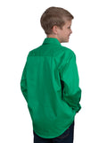 Just Country Lachlan 1/2 Button Workshirt - Ivy Green