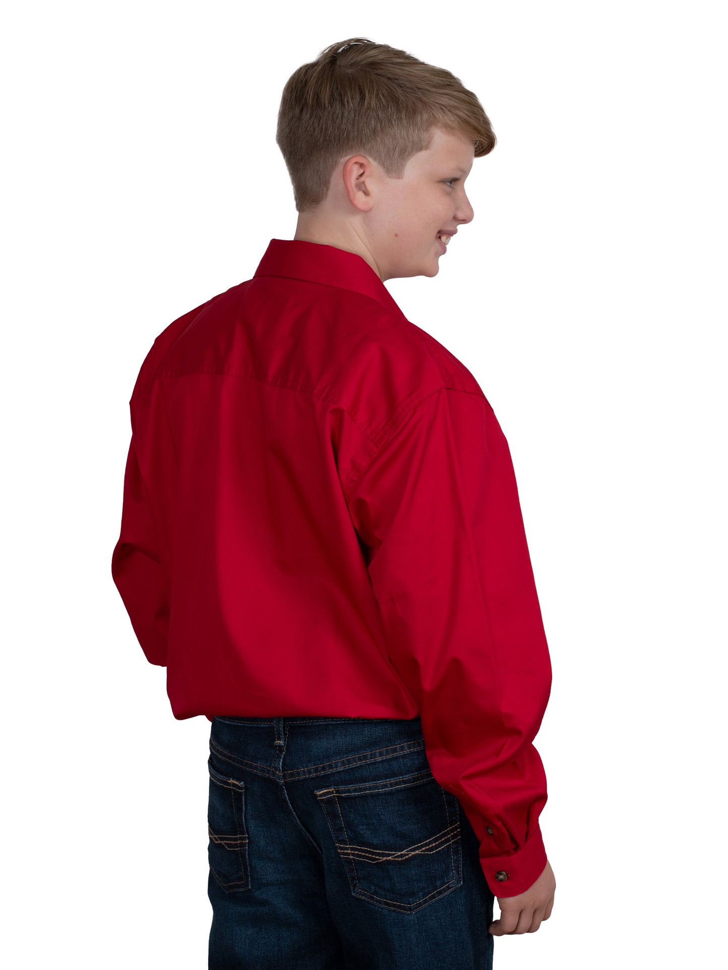 Just Country Lachlan 1/2 Button Workshirt - Chilli
