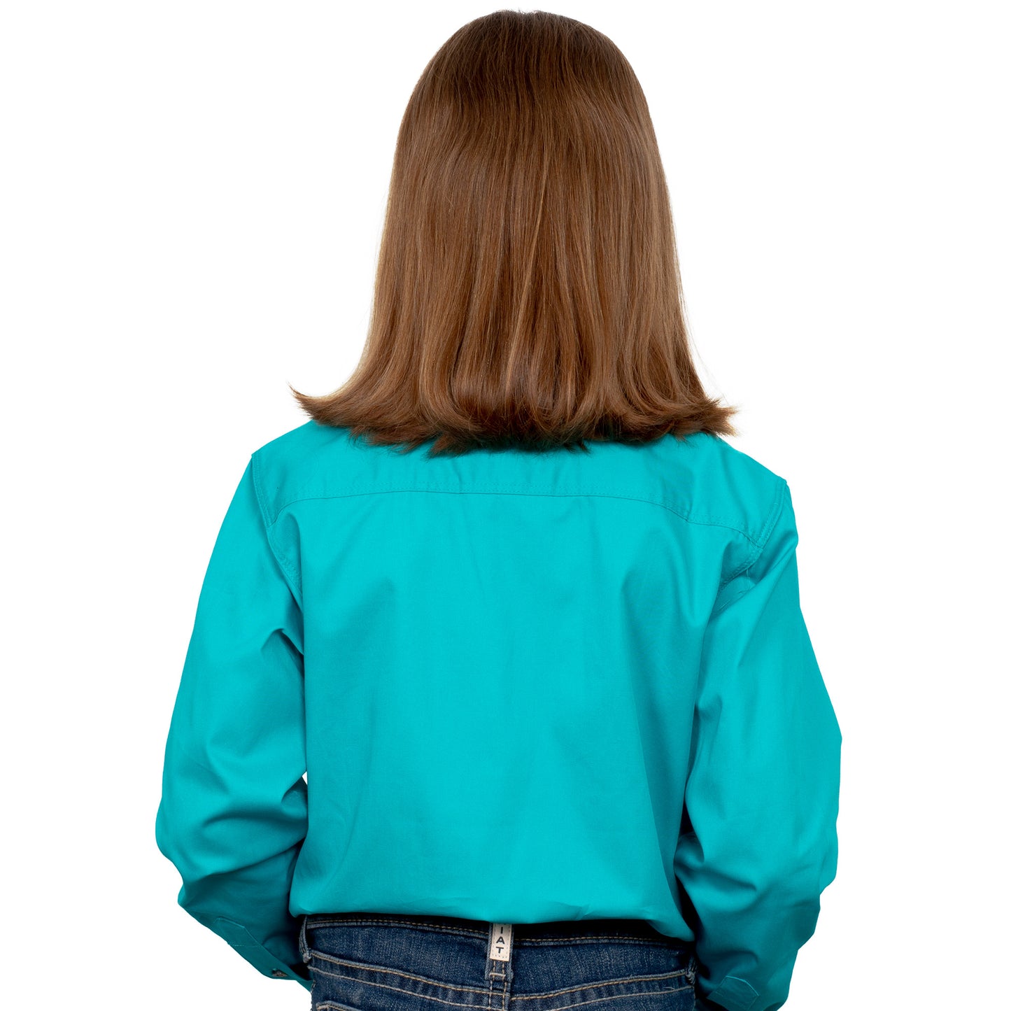 Just Country Kenzie 1/2 Button Workshirt - Turquoise