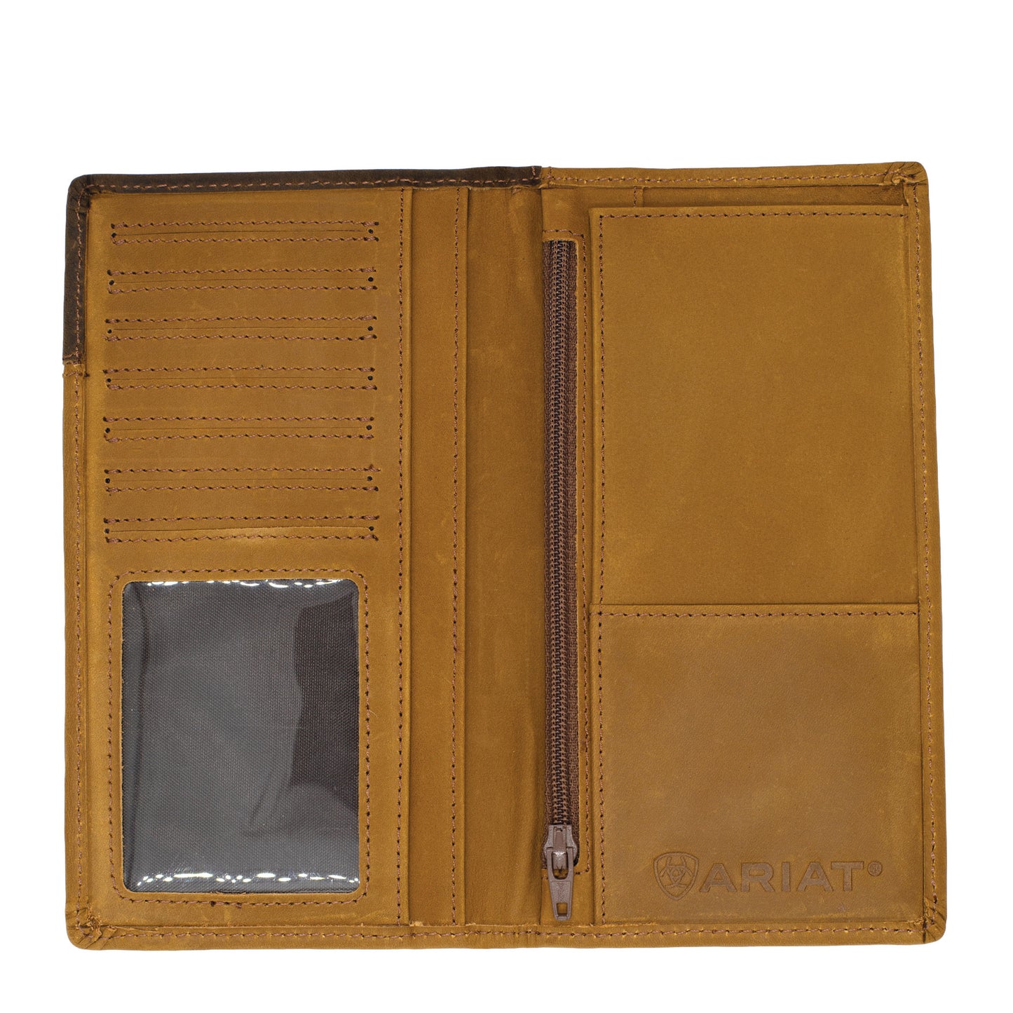 Ariat Rodeo Wallet - Chocolate & Tan Two Toned Accents