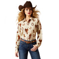 Ariat Women's Homestyle Shirt - Rodeo Spur Print