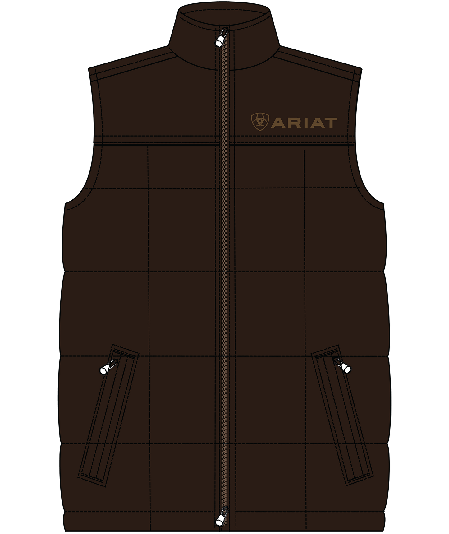 Ariat Mens Crius Insulated Vest - Brown