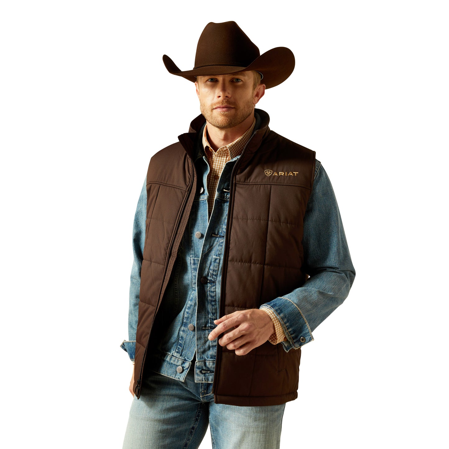 Ariat Mens Crius Insulated Vest - Brown