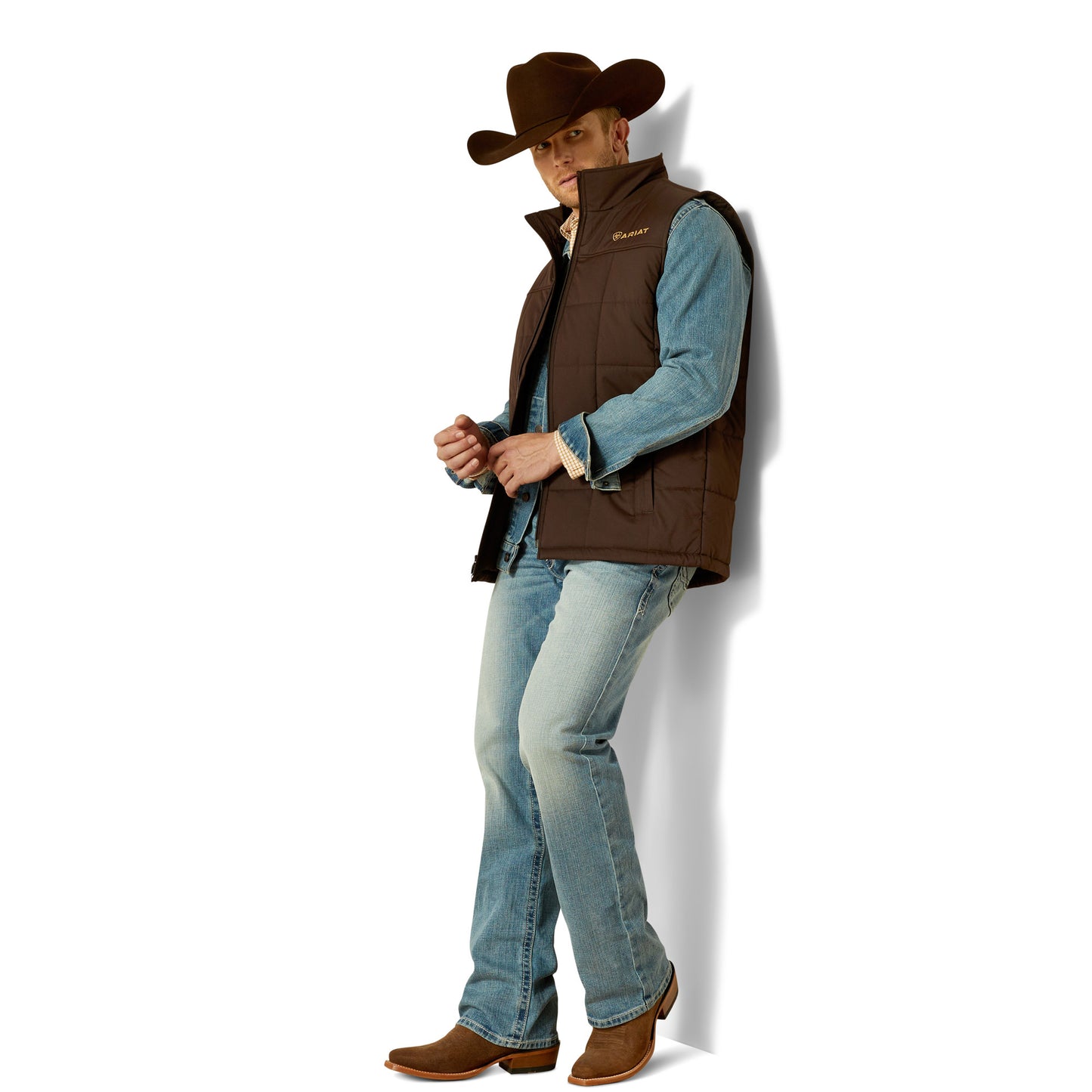 Ariat Mens Crius Insulated Vest - Brown