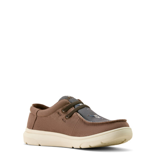 Ariat Kids Hilo Shoe - Chocolate & Steer Heads