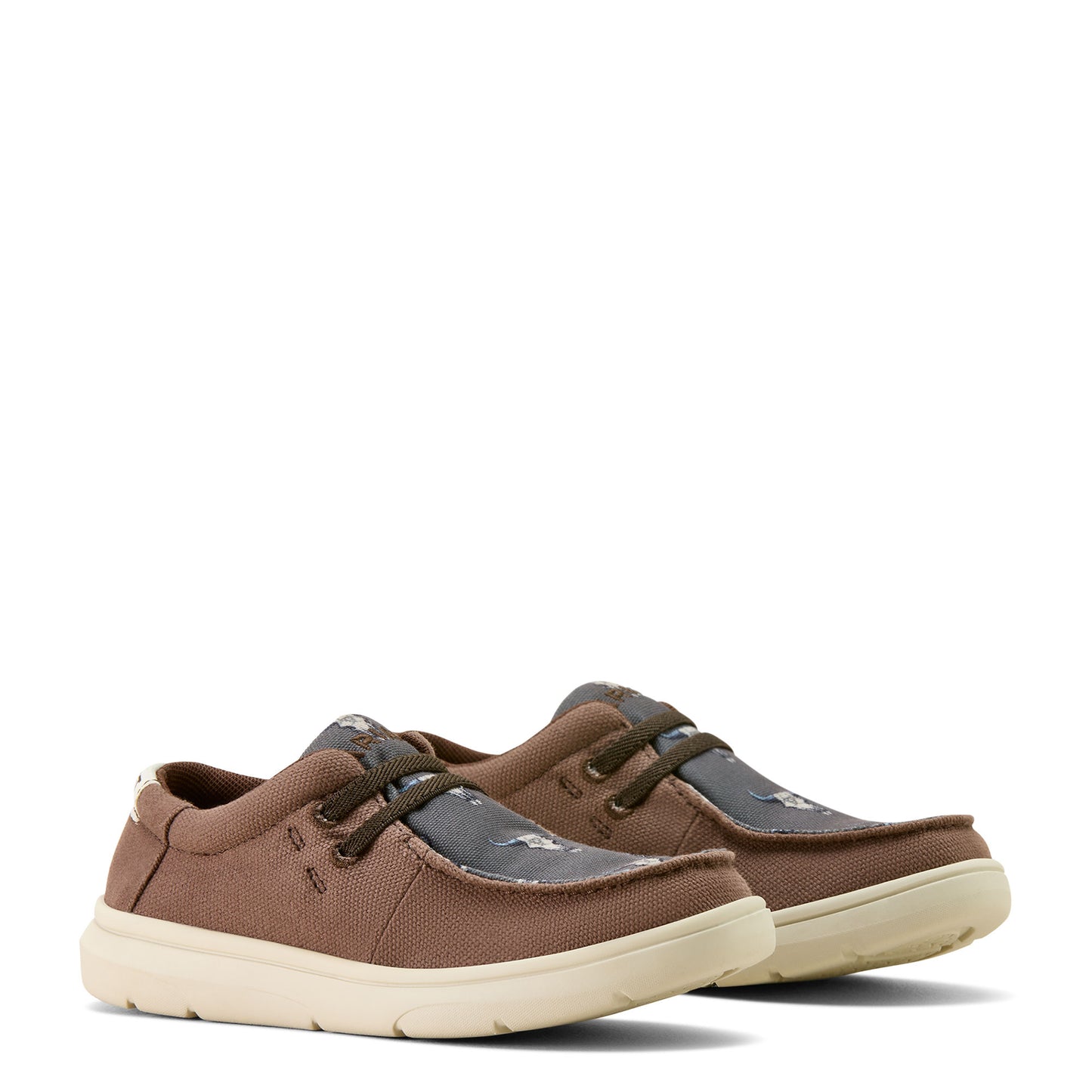 Ariat Kids Hilo Shoe - Chocolate & Steer Heads