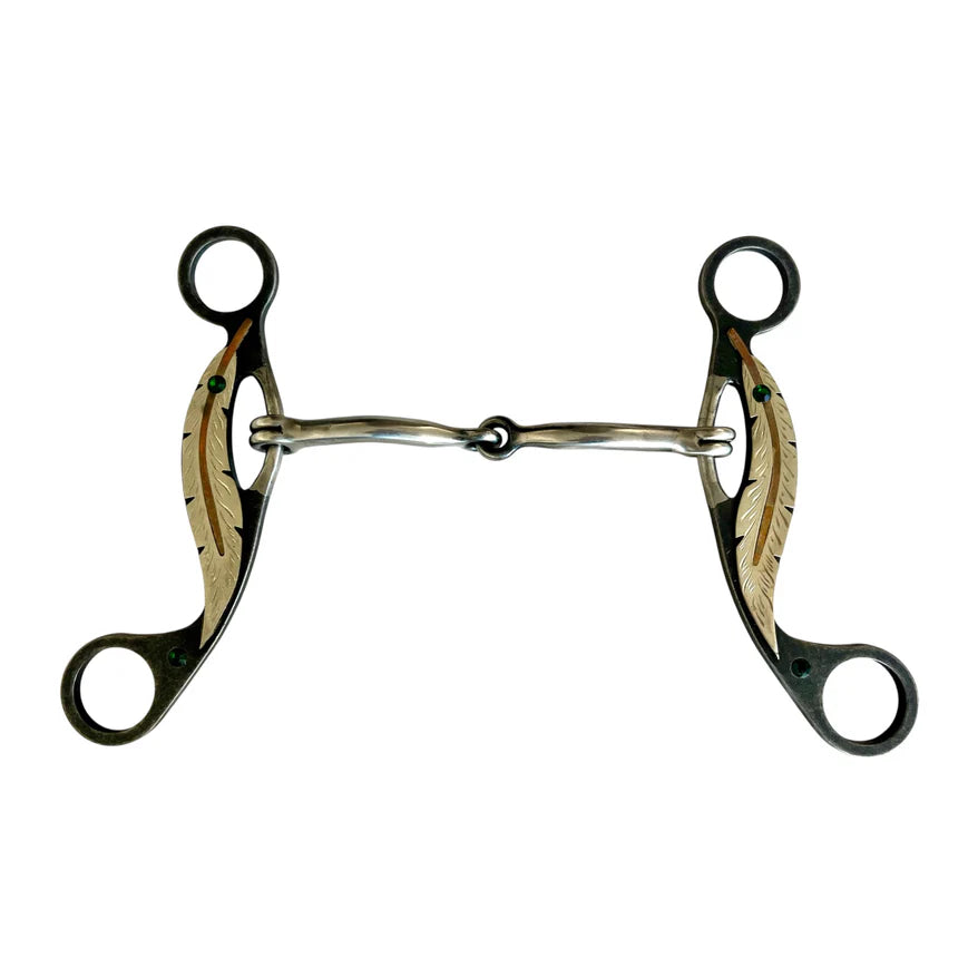 Western Shank Feather Squared Snaffle